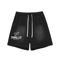 Sun Fade Raw Edge Cotton Shorts