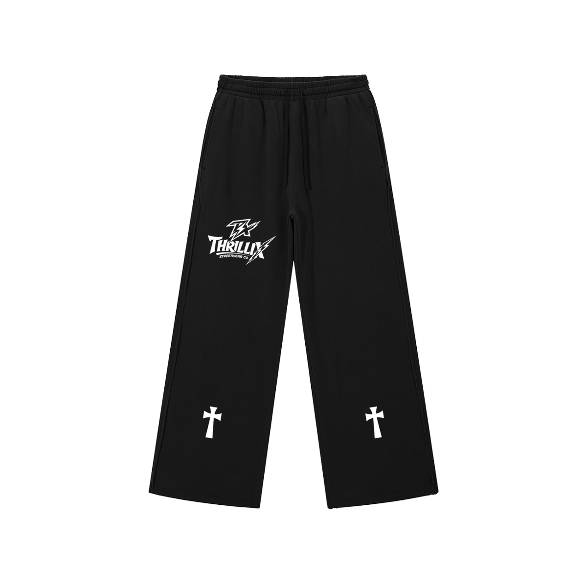 Snow Washed Raw Edge Sweatpants