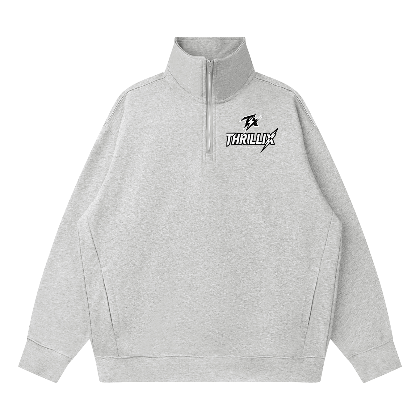 Quarter-Zip Drop Shoulder Sweatshirt