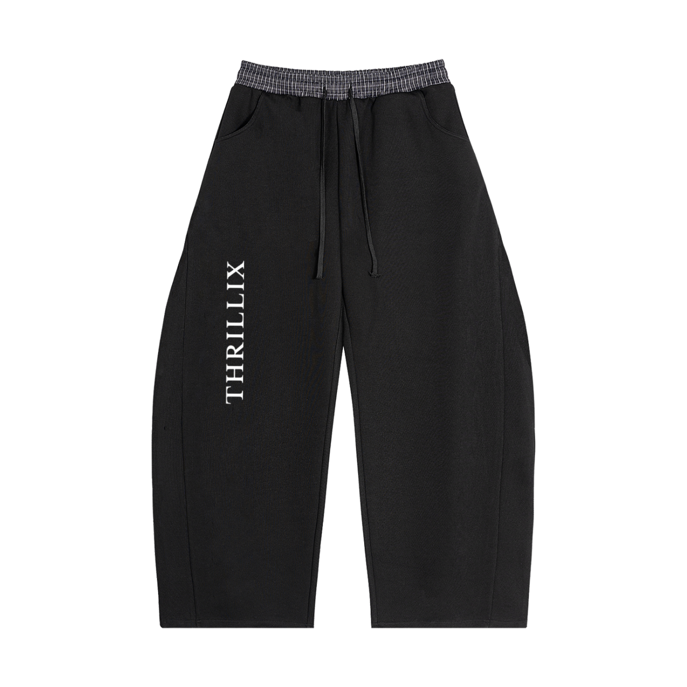Plaid Waistband Barrel Sweatpants